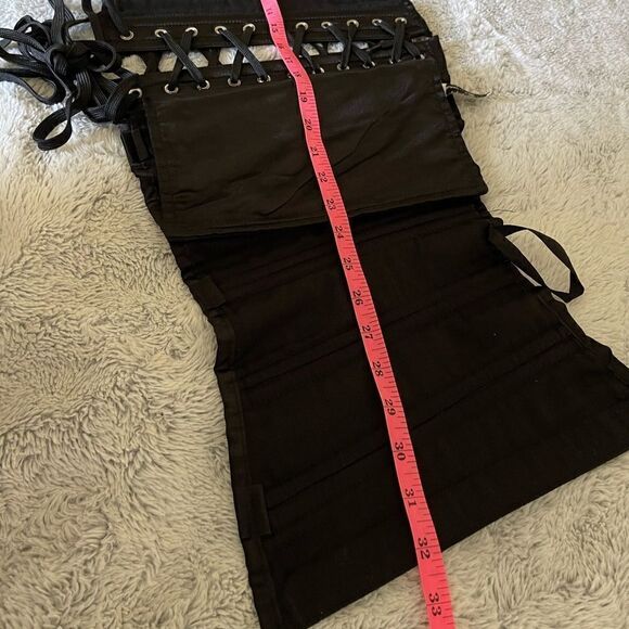 CAMELLIAS corcet black satin 26 steel bones - Picture 6 of 16